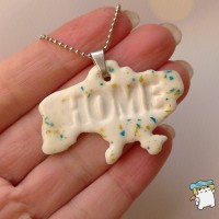 Кулон Карта України Home. Ручна робота, авторський розпис